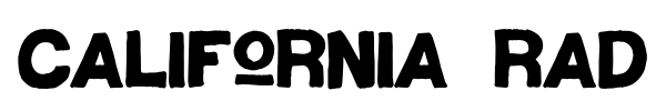 California Rad font preview